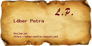 Léber Petra névjegykártya