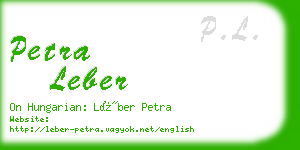 petra leber business card